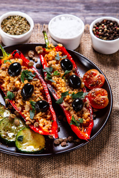 istock Pepper stuffed with frits and vegetables 1152190211