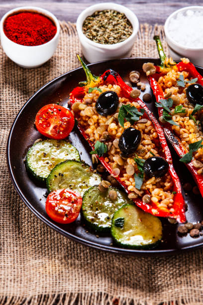 istock Pepper stuffed with frits and vegetables 1152190257