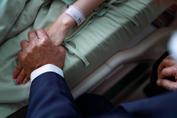 istock Cropped image of father comforting sick daughter 1152191065