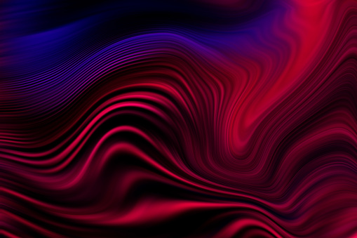Marble Red Blue Black Neon Wave Pattern Colorful Abstract Background Ombre Gradient Marbled Wavy Texture Backdrop Distorted Macro Photography
