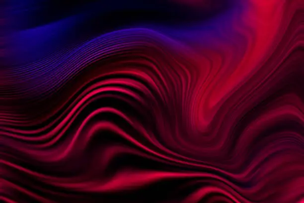 Marble Red Blue Black Neon Wave Pattern Colorful Abstract Background Ombre Gradient Marbled Wavy Texture Backdrop Distorted Macro Photography