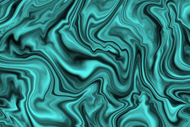 marble teal light blue black background neon mint pearl green wave pattern abstract gradient ebru marbled texture - malachite stock-fotos und bilder