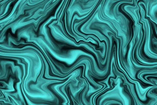 Marble Teal Light Blue Black Texture Neon Mint Pearl Green Wave Pattern Abstract Gradient Ebru Marbled Background Fractal Fine Art Computer Graphic