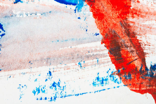 istock Abstract red and blue hand painted acrylic background 1152194548