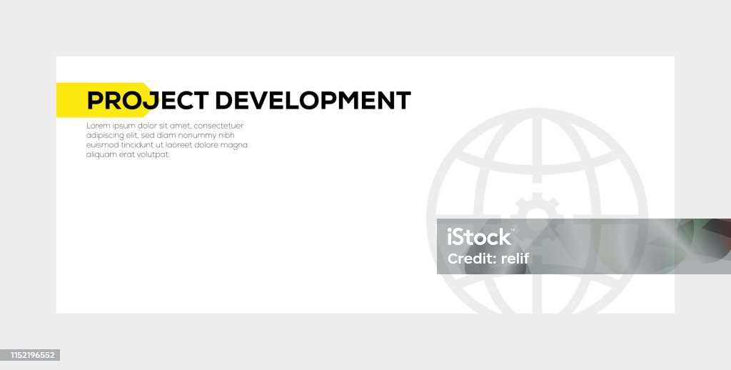 Project Development Advertisement Project Development Banner Concept Stock Illustration - Download Image ...