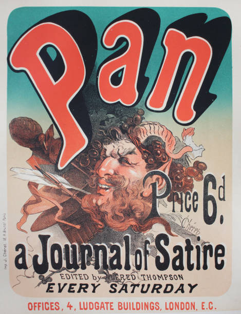 The advertising poster of theatre performance in the vintage book Les Maitres de L'Affiche, by Roger Marx, 1897.