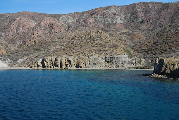 isla del carmen, ballandra bay - carmen island photos et images de collection