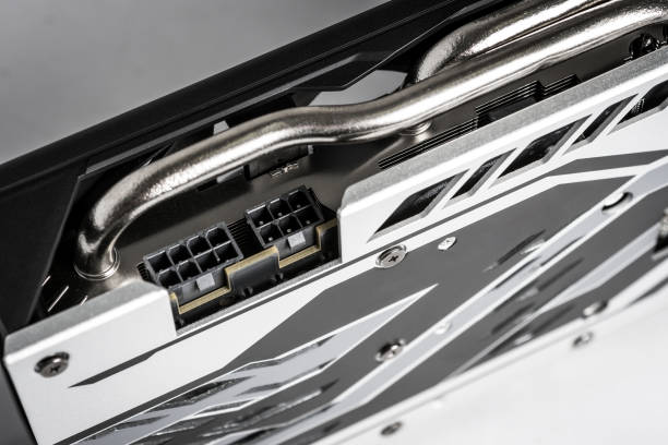istock Professional PC Gaming Graphic Card GPU with 8 Pin and 6 Pin Power Connectors 1152199340