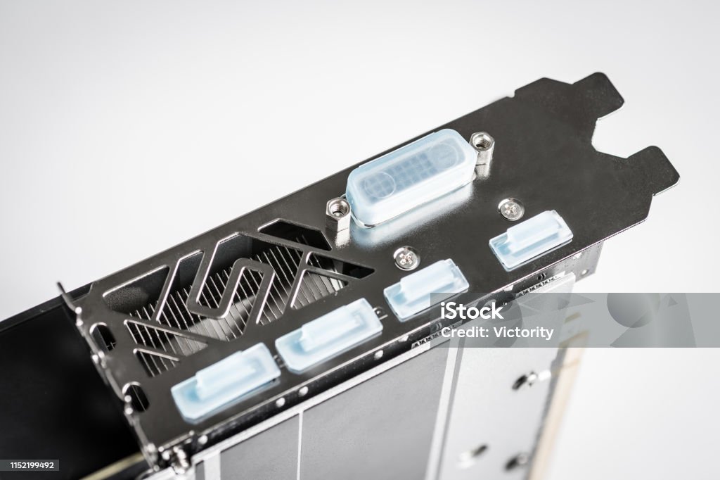 Professional Pc Gaming Graphic With Dvi Hdmi Displayport Connectors Stock - Download Now - iStock