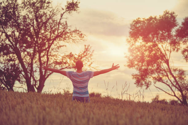 istock Man enjoying the view in nature. 1152199531