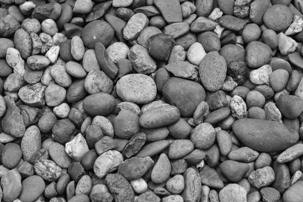 istock Pictured black and white gravel on the sidewalk 1152200843