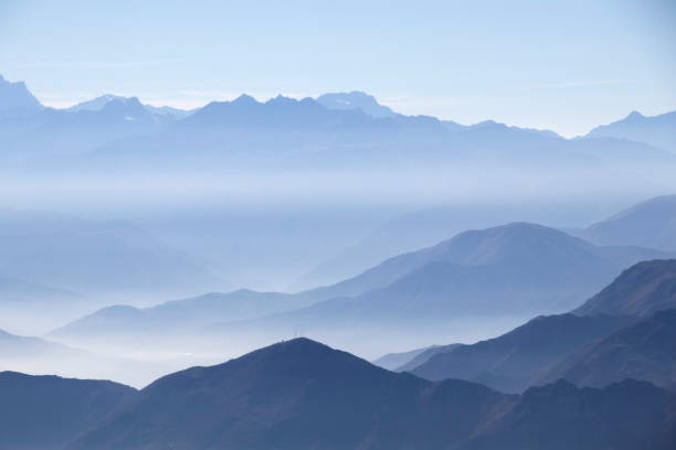 istock Misty blue Andean mountain landscape background 1152202216