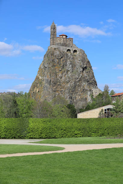 The Puy en Velay town stock photo