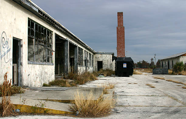 istock Derelict Building Against Darkening Sky 115221084