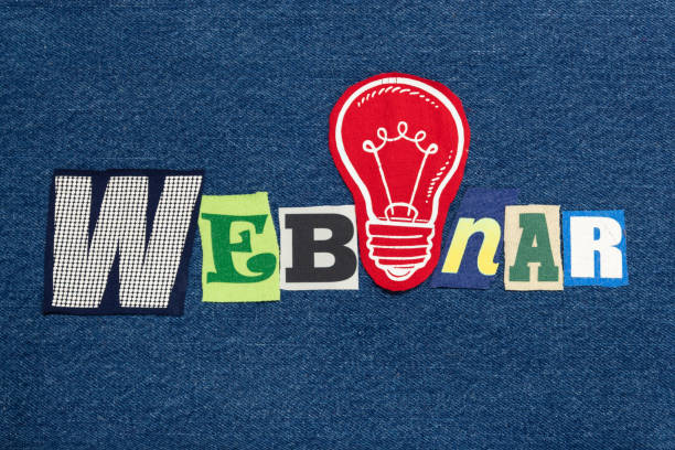 istock WEBINAR text word collage, colorful fabric on blue denim, business idea seminar concept 1152214087