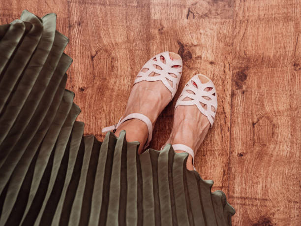 istock Sandal shoes and skirt from above 1152216963