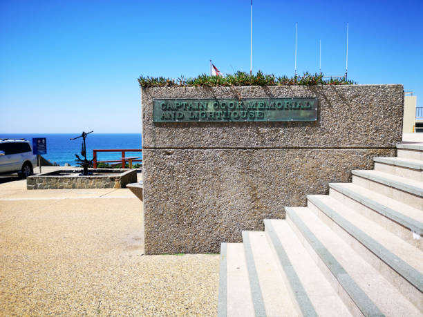 Tweed Heads, Australia: March 24, 2019: Captain Cook Memorial and Lighthouse is located on Point Danger near Tweed Heads. It marks the border between New South Wales and Queensland.