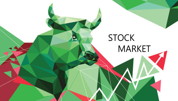 istock Stock Market Trend Symbols. Polygonal image of a bull 1152220686