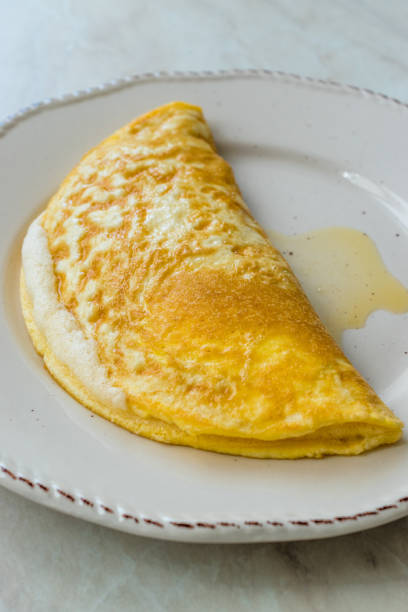 istock Fluffy Omelette Homemade Mont Saint Michel Style for Breakfast. 1152223264