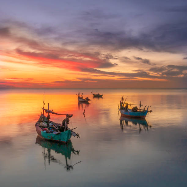 istock Beautifull sunset in Binangun beach 1152223637