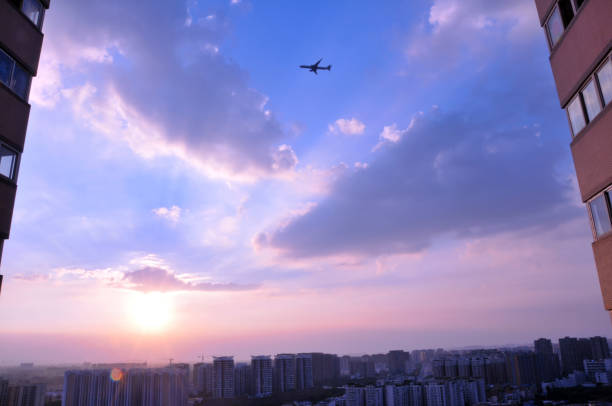 City skyline in sunrise,Chengdu,China