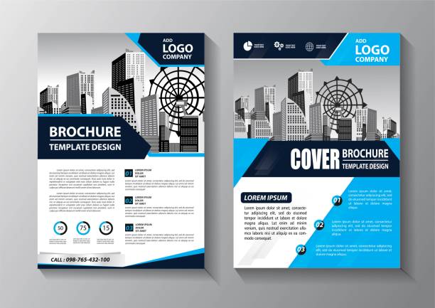 istock Brochure design, cover modern layout, annual report, poster, flyer in A4 with colorful triangles, geometric shapes for tech, science, market with light background 1152226970