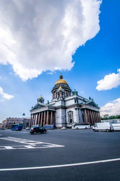 The Parking Behind St.Isaac's Cathedral In St.Petersburg, Russia