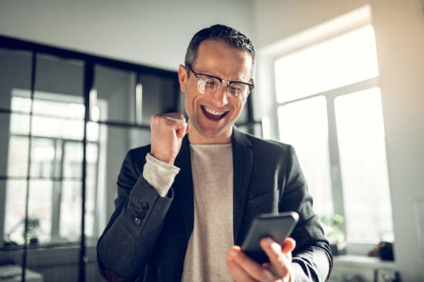 istock Businessman feeling happy after approving his meeting 1152229794