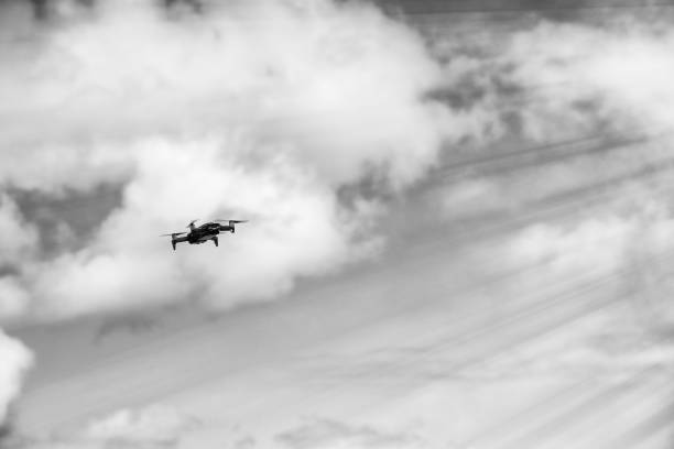istock Technology. Drone in the sky. Aerial view 1152231394