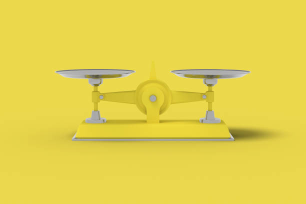 istock Yellow libra on a yellow background. Abstract image. Concept business. 3D render. 1152237328