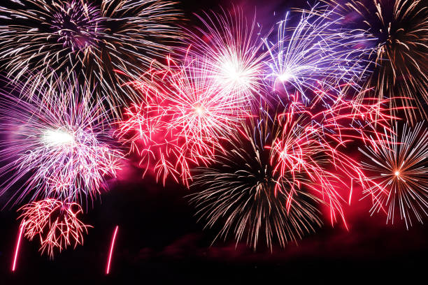 istock colorful fireworks for abstract , anniversary, celebration and new year background 1152237492