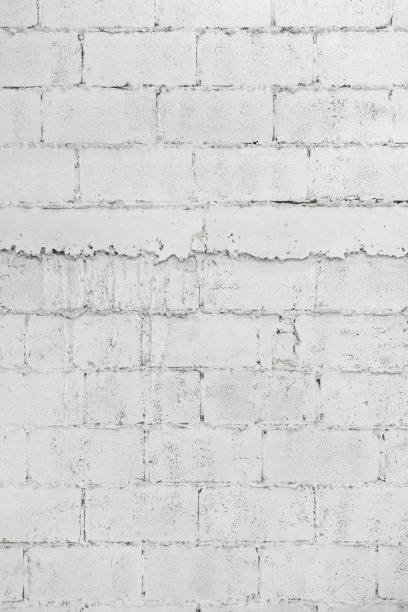 istock closeup of white decay brick wall abstract background wallpaper or web banner with copy space. 1152240474