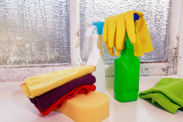 istock Various cleaning supplies, housekeeping 1152240560