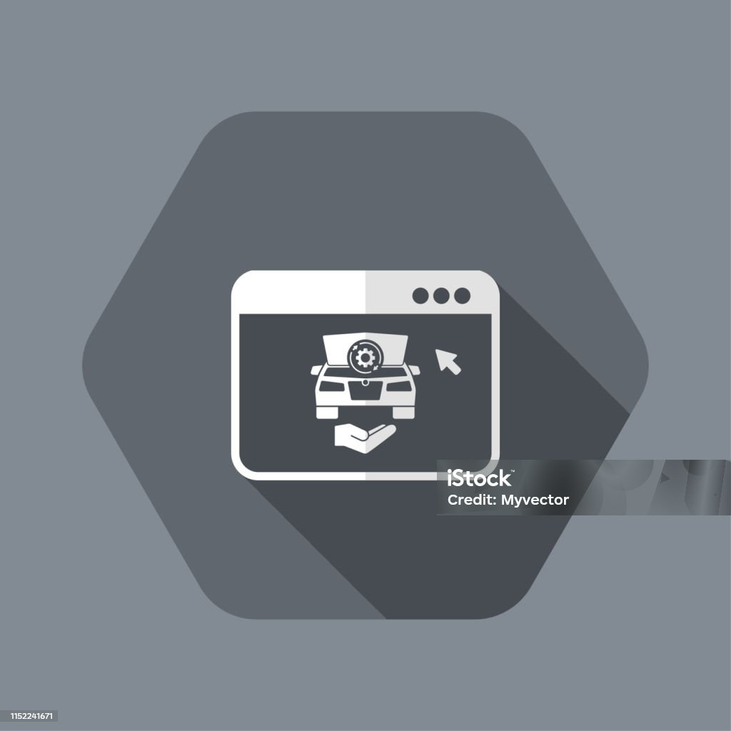 Auto System Check Icon Software For Car Engine Check Stock Illustration - Download Image Now ...
