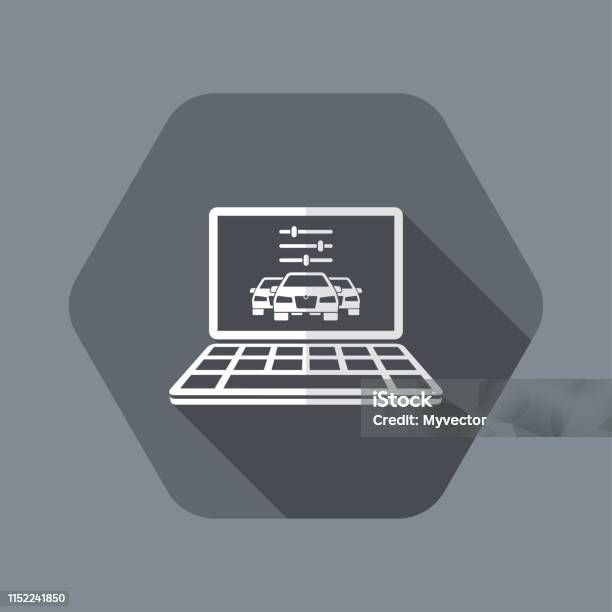 Customized Car Configuration Panel On Computer Stock Illustration ...