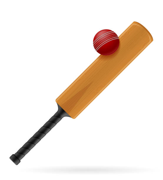 istock cricket bat and ball for a sports game stock vector illustration 1152242043