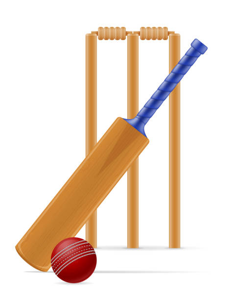 istock cricket bat and ball for a sports game stock vector illustration 1152242226