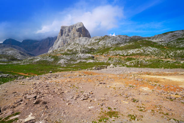 Picos de Europa mountain range, panoramic view - Cantabria, Spain