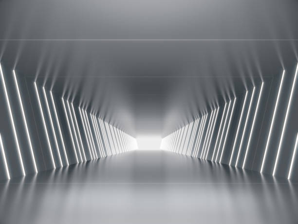 istock Abstract structure,Product showcase background,Long tunnel,Long corridor with light glow.3D rendering 1152246256