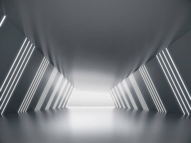 istock Abstract structure,Product showcase background,Long tunnel,Long corridor with light glow.3D rendering 1152246284