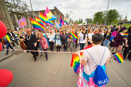 Poland, Gdansk, May 25, 2019: a march of equality and tolerance under the slogan \