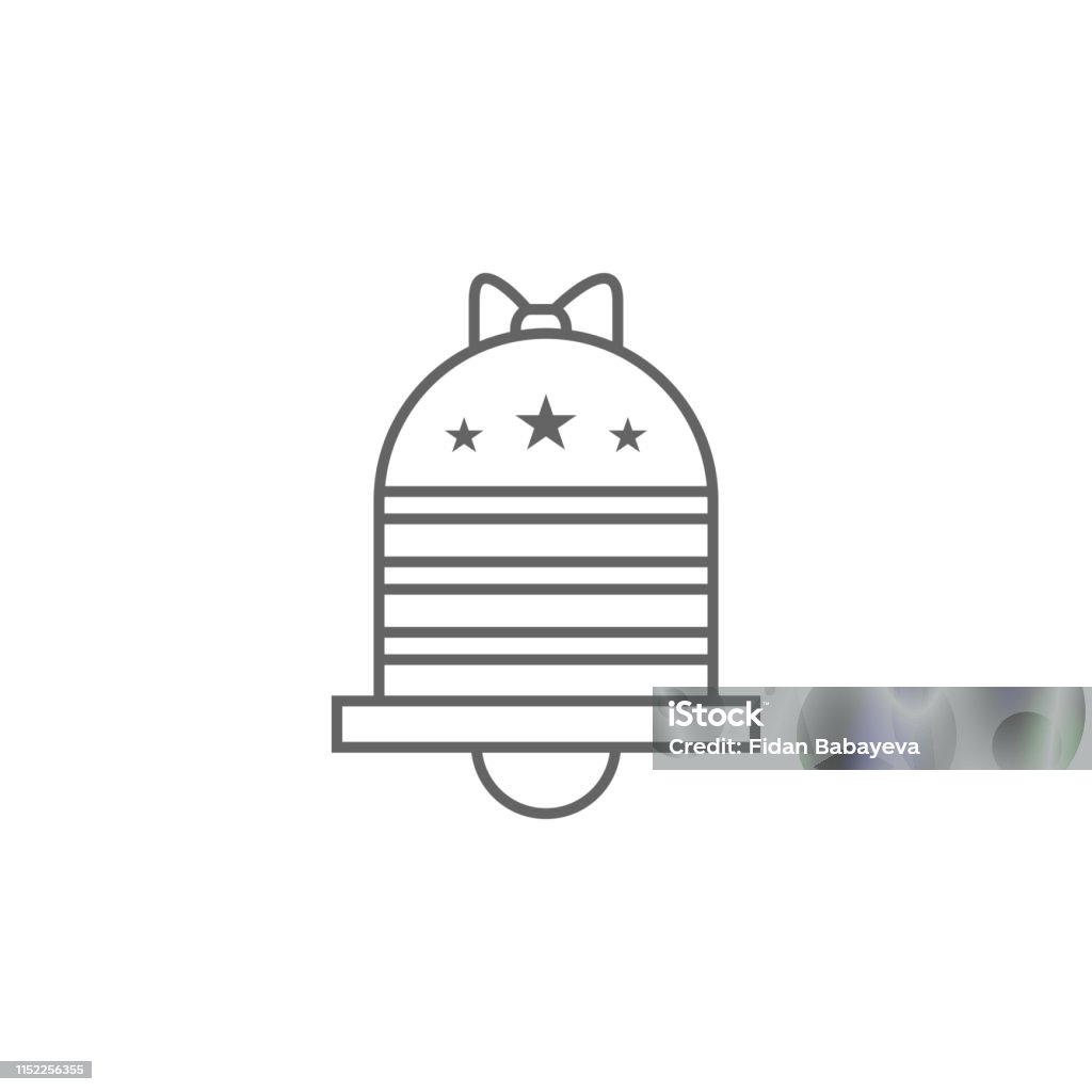 Bell USA outline icon. Signs and symbols can be used for web, symbol, mobile app, UI, UX Bell USA outline icon. Signs and symbols can be used for web, symbol, mobile app, UI, UX on white background Antique stock vector