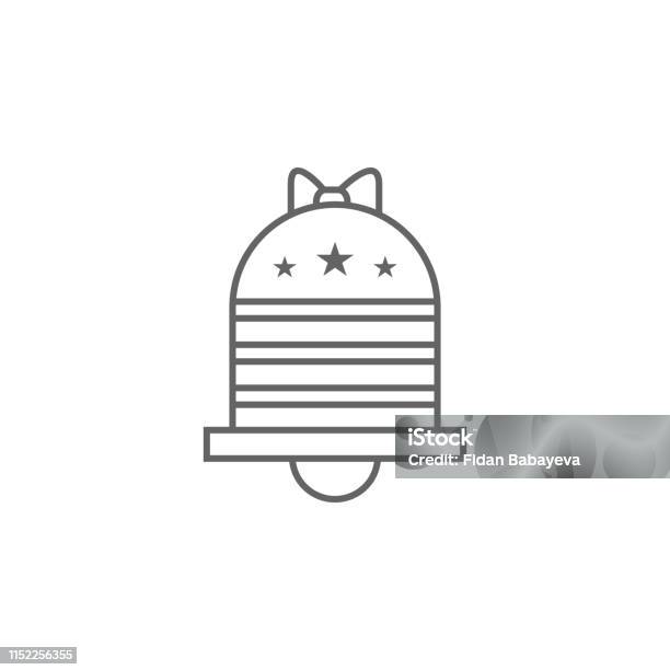 Bell Usa Outline Icon Signs And Symbols Can Be Used For Web Symbol Mobile App Ui Ux Stock Illustration - Download Image Now