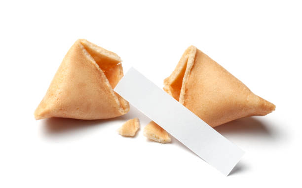 istock Chinese fortune cookies. Cookies with empty blank inside for prediction words. Isolated on white background. 1152258021