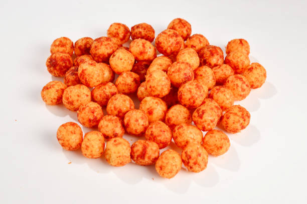 istock Crunchy balls with spices isolated on white background. 1152258080