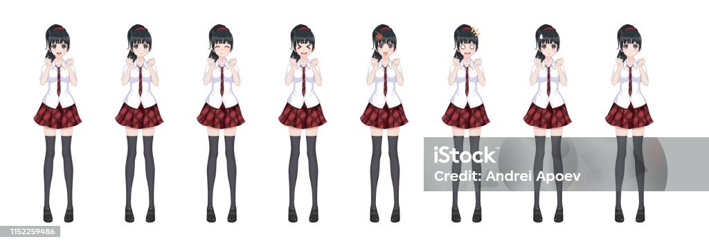 Ilustración de Anime Manga Colegiala Patrón De Corbata De Falda Roja y más Vectores Libres de Derechos de Chica adolescente - iStock Ilustración de Anime Manga Colegiala Patrón De Corbata De Falda Roja y más Vectores Libres de Derechos de Chica adolescente - iStock