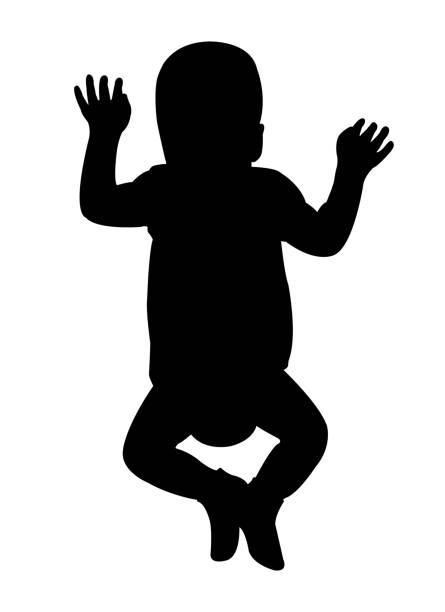A child body silhouette vector A child body silhouette vector Babies Only stock illustrations