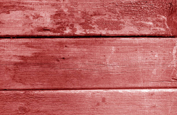 istock Weathered wooden painted wall in red tone. 1152265773