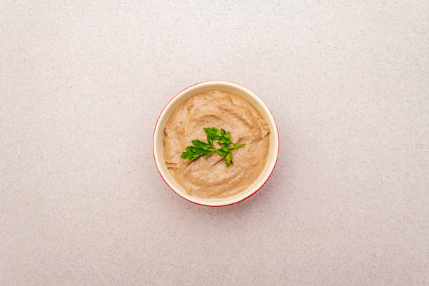 istock Chicken liver pate with butter 1152268254