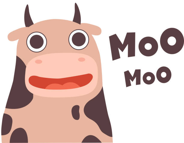 Cow Mooing Cute Cartoon Farm Animal Making Sound Vector Illustration Stock Illustration - Download Image Now - iStock Cow Mooing Cute Cartoon Farm Animal Making Sound Vector Illustration Stock Illustration - Download Image Now - iStock